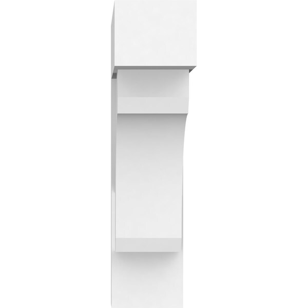 Standard Legacy Architectural Grade PVC Bracket With Block Ends, 5W X 20D X 20H
